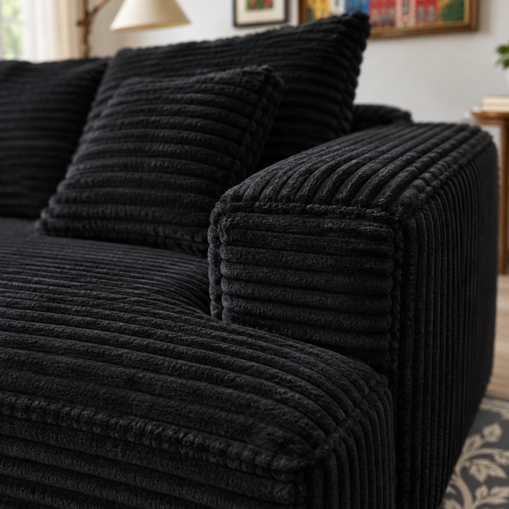 Reed | Ribbed Chaise Sofa