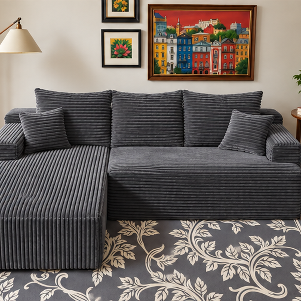 Reed | Ribbed Chaise Sofa