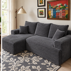 Reed | Ribbed Chaise Sofa