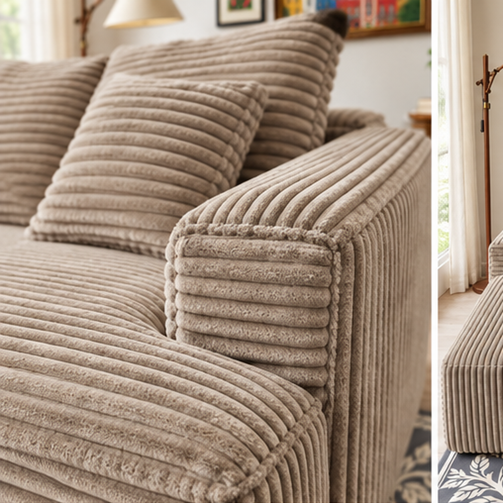 Reed | Ribbed Chaise Sofa