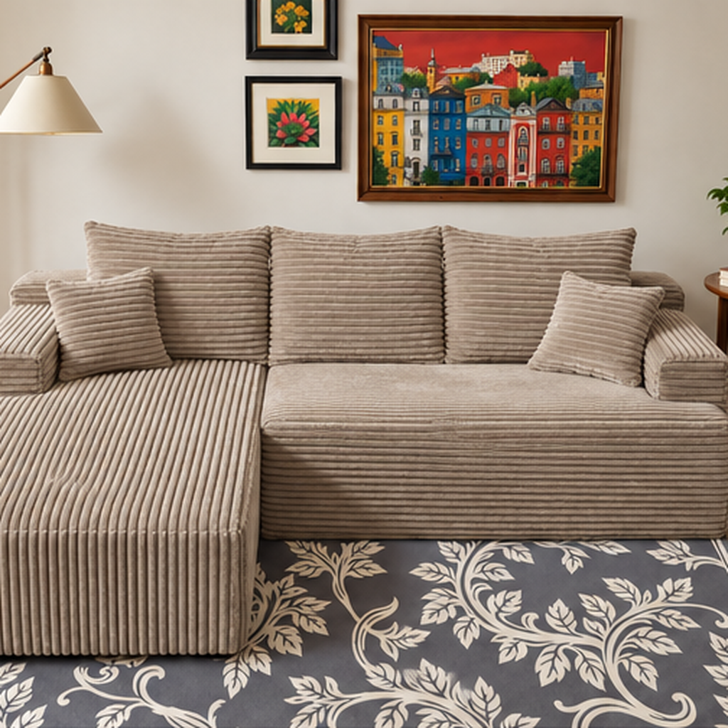 Reed | Ribbed Chaise Sofa