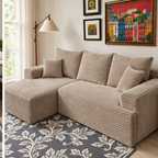 Reed | Ribbed Chaise Sofa
